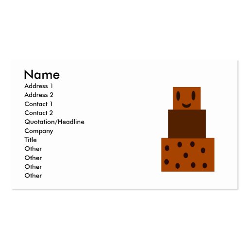 My Happy Chocolate Cake Business Cards