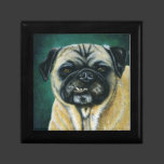 My Happy Face - Pug Dog Art Trinket Boxes