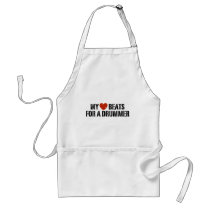 My Heart Beats For a Drummer Apron
