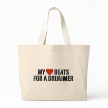 My Heart Beats For a Drummer Tote Bags