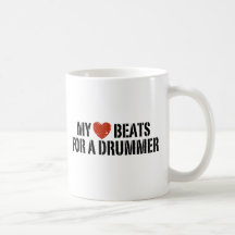 My Heart Beats For a Drummer Coffee Mug