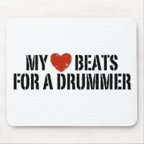 My Heart Beats For a Drummer mousepads by magarmor My Heart Beats For a Drummer mousepads