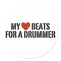 My Heart Beats For a Drummer Sticker