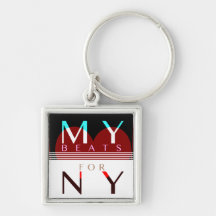 My Heart Beats For NY Keychain