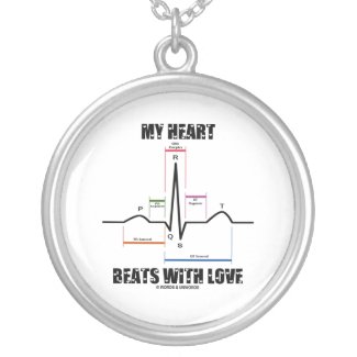 My Heart Beats With Love (ECG/EKG Sinus Rhythm) Necklaces