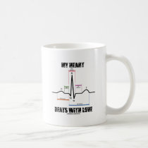 My Heart Beats With Love (Electrocardiogram) Coffee Mugs