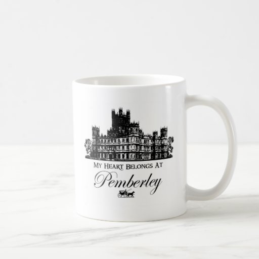 My Heart Belongs At Pemberley Mugs