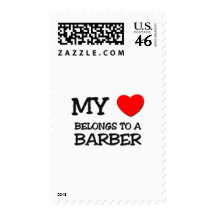 My Heart Belongs To A BARBER Postage