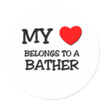 My Heart Belongs To A BATHER stickers by professions My Heart Belongs To A BATHER stickers