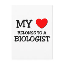 My Heart Belongs To A BIOLOGIST postcards by professions My Heart Belongs To A BIOLOGIST postcards