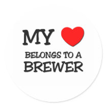 My Heart Belongs To A BREWER stickers