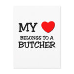 My Heart Belongs To A BUTCHER Postcard