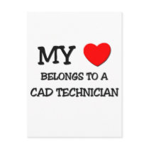 My Heart Belongs To A CAD TECHNICIAN postcards