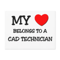 My Heart Belongs To A CAD TECHNICIAN postcards
