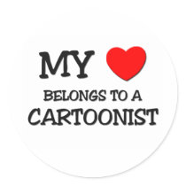 My Heart Belongs To A CARTOONIST stickers
