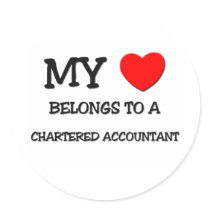 My Heart Belongs To A CHARTERED ACCOUNTANT stickers