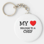 My Heart Belongs To A CHEF Keychains