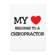 My Heart Belongs To A CHIROPRACTOR postcards