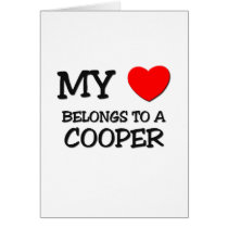 My Heart Belongs To A COOPER Cards