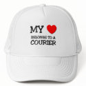My Heart Belongs To A COURIER hats by professions My Heart Belongs To A COURIER hats