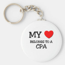 My Heart Belongs To A CPA Keychains