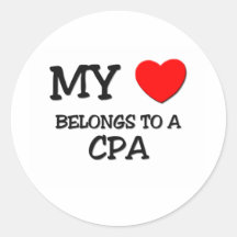 My Heart Belongs To A CPA Sticker