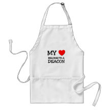 My Heart Belongs To A DEACON Aprons
