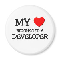 My Heart Belongs To A DEVELOPER magnets by professions My Heart Belongs To A DEVELOPER magnets