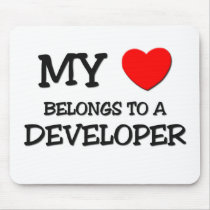 My Heart Belongs To A DEVELOPER mousepads by professions My Heart Belongs To A DEVELOPER mousepads