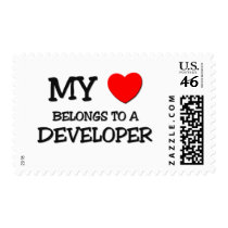 My Heart Belongs To A DEVELOPER postage by professions My Heart Belongs To A DEVELOPER postage