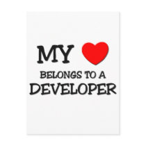 My Heart Belongs To A DEVELOPER postcards by professions My Heart Belongs To A DEVELOPER postcards