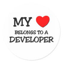 My Heart Belongs To A DEVELOPER stickers by professions My Heart Belongs To A DEVELOPER stickers