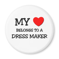 My Heart Belongs To A DRESS MAKER magnets by professions My Heart Belongs To A DRESS MAKER magnets
