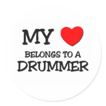 My Heart Belongs To A DRUMMER stickers by professions My Heart Belongs To A DRUMMER stickers