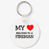 My Heart Belongs To A FIREMAN keychains by professions My Heart Belongs To A FIREMAN keychains