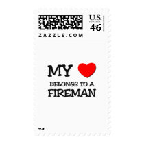 My Heart Belongs To A FIREMAN postage by professions My Heart Belongs To A FIREMAN postage