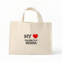 My Heart Belongs To A GEISHA bags