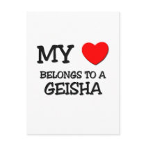 My Heart Belongs To A GEISHA postcards