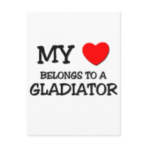 My Heart Belongs To A GLADIATOR postcards