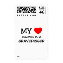 My Heart Belongs To A GRAVEDIGGER postage