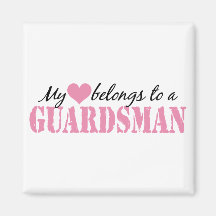 My Heart Belongs To a Guardsman Fridge Magnet