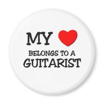 My Heart Belongs To A GUITARIST magnets