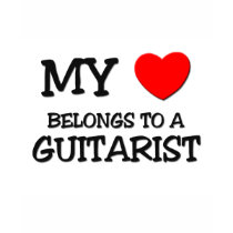 My Heart Belongs To A GUITARIST t-shirts