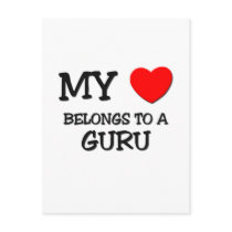 My Heart Belongs To A GURU postcards