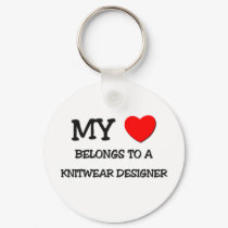 My Heart Belongs To A KNITWEAR DESIGNER keychains