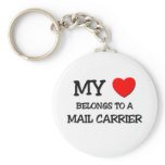 My Heart Belongs To A MAIL CARRIER Keychain