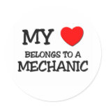 My Heart Belongs To A MECHANIC stickers