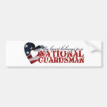 My heart belongs to a National Guardsman Bumper Sticker