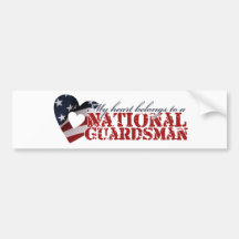 My heart belongs to a National Guardsman Bumper Sticker