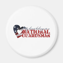 My heart belongs to a National Guardsman Magnets